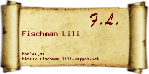Fischman Lili névjegykártya