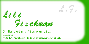 lili fischman business card